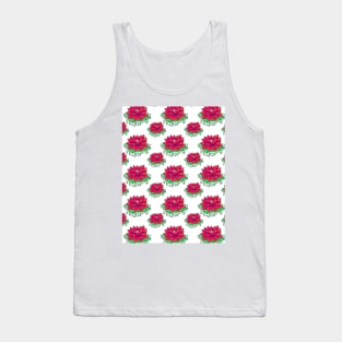 Vintage Japanese Lotus pattern Tank Top